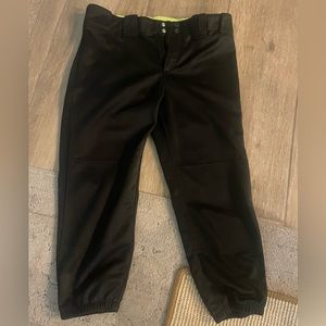 Large black mixing softball pants